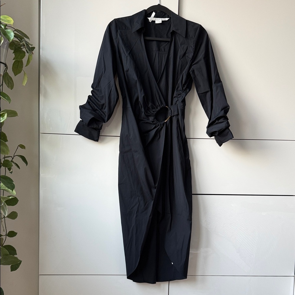 Veronica Beard Black Wrap Dress - Picture 3 of 11